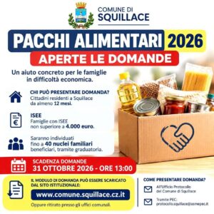 Squillace, avviso pubblico per i pacchi alimentari